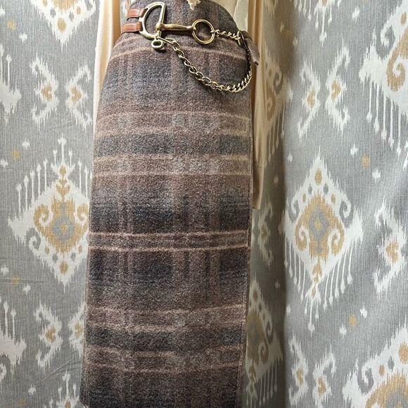 Ralph Lauren Vintage Neutral Beacon Blanket Two Piece Skirt Suit - Picture 7 of 16